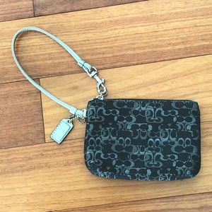 Coach black wristlet